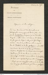 Nachlass Franz Steindachner, Brief von Jules de Guerne an Franz Steindachner (13.12.1891), Inv.Nr. 186.02, Seite 1